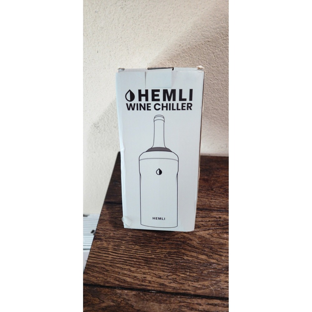 Hemli Portable Stainless Steel Wine Champagne Chiller Insulator White